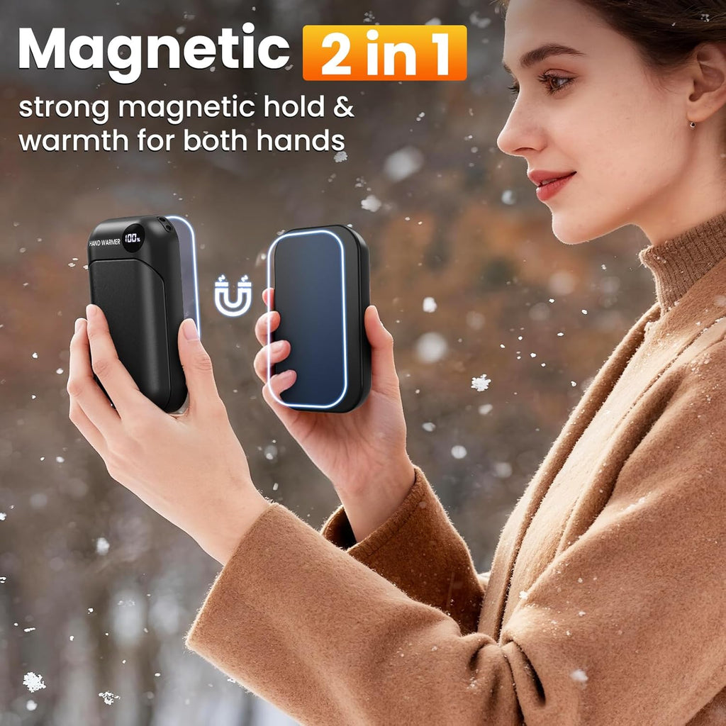 Skiennix Rechargeable Hand Warmers - 4 Heat Levels Up to 131°F | 9-Hour Portable Pocket Warmers for All Activities