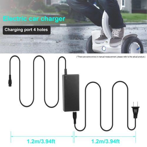 TREE.NB 4-Pin 8mm Scooter Charger for Segway Ninebot S/S-MAX/Mini lite/Mini PRO, 63V 1.1A Adapter Compatible with Ninebot, 4 Pong Connector Replacement