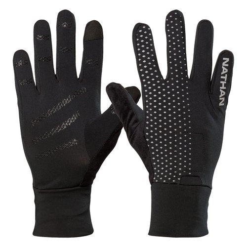 Nathan, HyperNight Reflective Glove, Black/Geo Print, X-Small