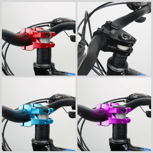 FOMTOR MTB Bike Stem 0 Degree 35mm Aluminum Alloy Universal Bicycle Short Wake Stems for Mountain/Road/Gravel/BMX Bikes Easy Installation 31.8 Handlebars Black