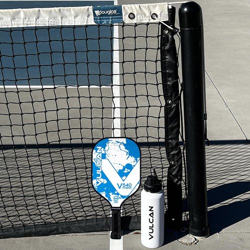 Vulcan | V540 Pickleball Paddle | Hybrid Performance | Polypropylene Core - Carbon Fiber Surface | USAP Approved | Blue Splatter