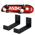 Mind and Action Skateboard Wall Mount Display Rack,Home and Garage Skateboard Storage,Solid Aluminum Shelf Brackets. (Black 1 Pair)