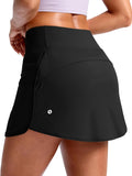 SANTINY Women's High Waisted Golf Skorts - A-Line Athletic Skirt with Pockets for Tennis & Pickleball