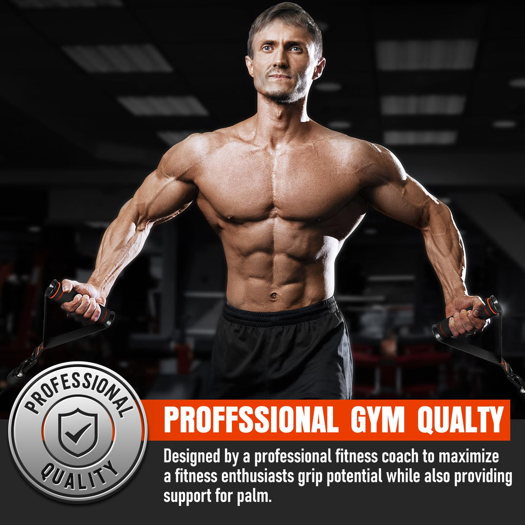 Heavy Duty Exercise Handles, Gym Cable Handles for Cable Machine Attachments, D Handle Cable Attachments, Handles for Resistance Bands, Workout Accessories, Fitness Equipment for Home Gym