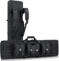 DULCE DOM Tactical Soft Padded Double Rifle Case - Heavy-Duty Backpack for 2 Rifles & Pistols | 36-48 Inch
