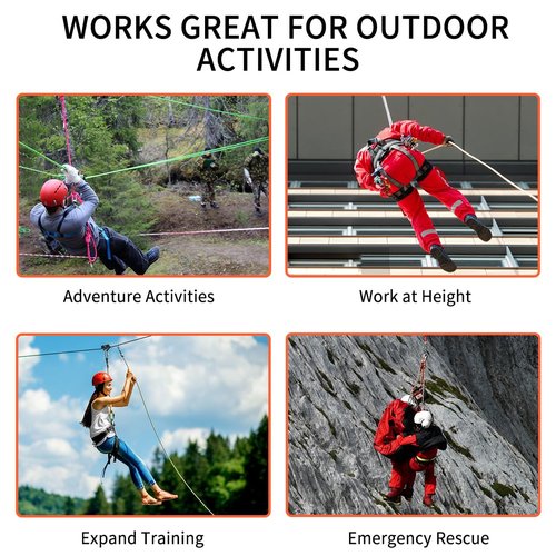 NewDoar 8mm Climbing Accessory Cord High Strength Rope Equipment for Mountain Climb, Fire Rescue Escape, Outdoor Survival, Camping (Polyester 20ft)