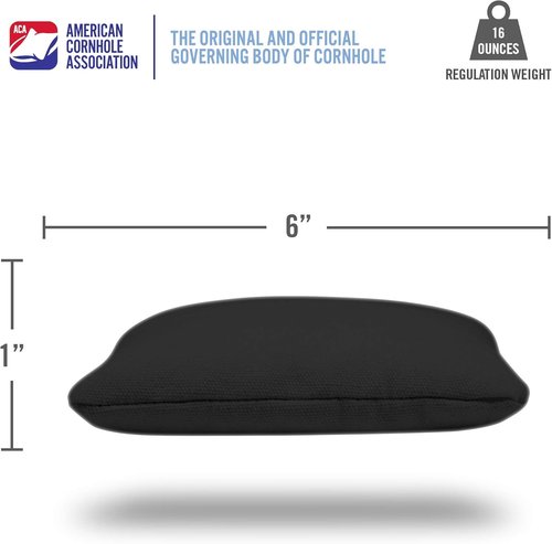 ACA Daily Cornhole Bags - Weather Resistant Resin Filled | 6x6 Set of 4 for Ultimate Fun