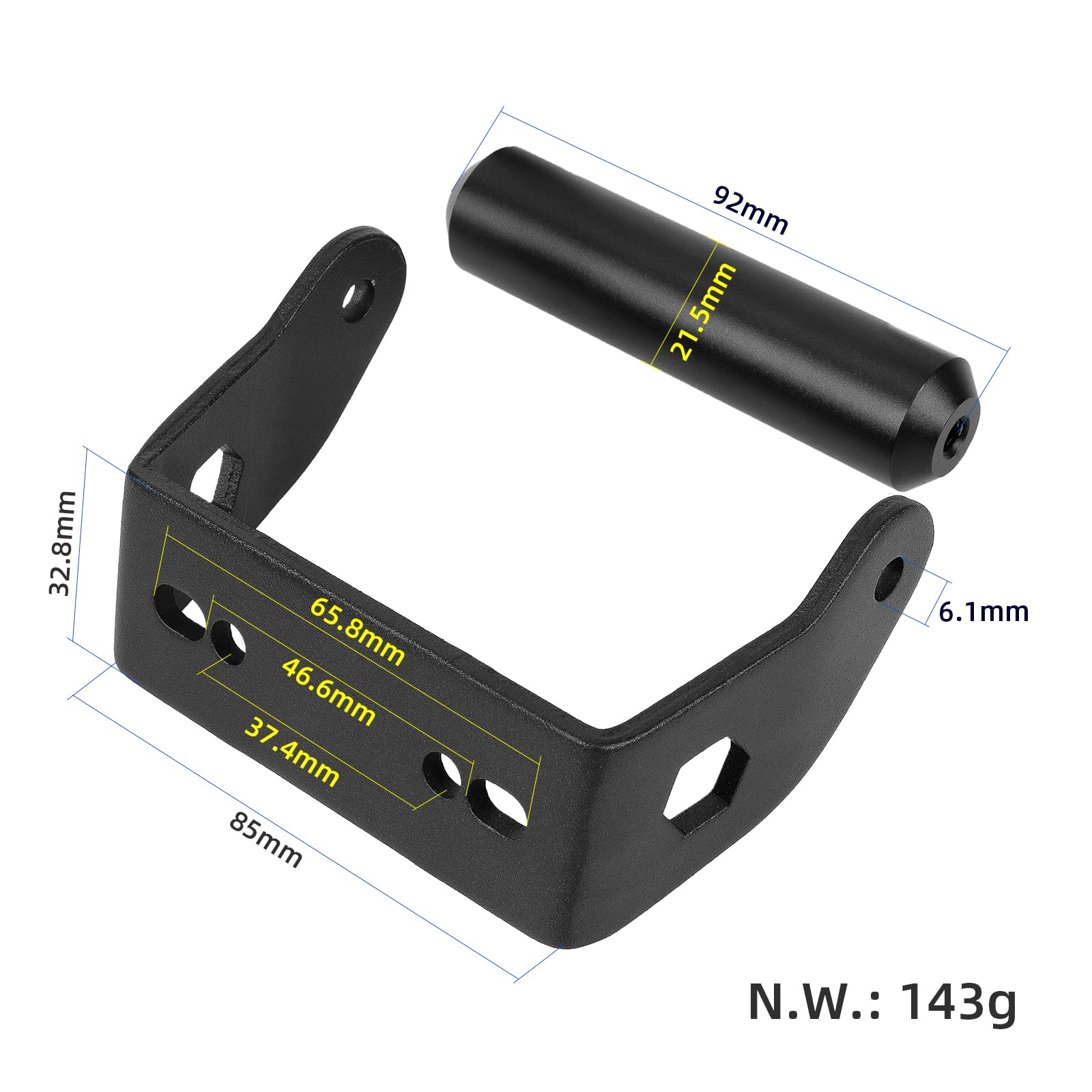RidTianTek Aluminum Alloy Carry Handle for Dualtron Victor Thunder Ultra Eagle Spider Raptor for Dualtron 1 2 3 Scooter Accessories Foldable Handlebar Modification Kit Spare Parts (Black)