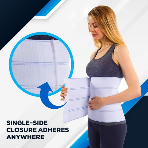 NYOrtho Abdominal Binder Lower Waist Support Belt - Compression Wrap for Men and Women MADE IN USA (30" - 45") 4 Panel - 12"