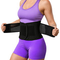 Velocity.Fitness Waist Trainer for Women – Adjustable Waist Cincher & Ab Trimmer Belt with Hook-and-Loop Straps | Tummy Control Body Shaper with Double Compression for Core & Back Support Black