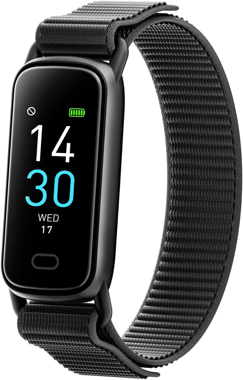 Skiennix Lightweight Fitness Tracker - AI Sleep Insights, Heart Rate & SpO2 Monitoring | IP68 Waterproof, 16 Sport Modes (Black)