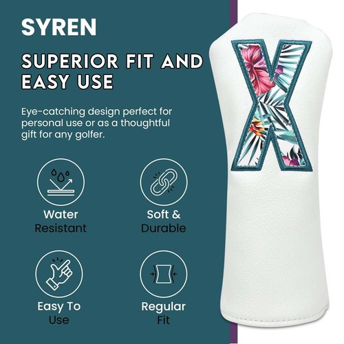 Syren Tropics Club Head Cover - Premium Golf Club Protector - Headcover for Odyssey | Essential Golf Accessories for Men with Premium Club Protection | Funny Golf Accessories for Men (for-Hybrid)