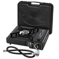 7800 BTU Dual Fuel Camp Stove, Butane or Propane Portable Stove for Camping, Lightweight Portable Camping Stove, Propane Adapter Hose and Carrying Case Included