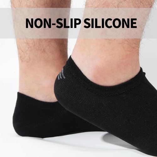 Nroktia Non-Slip No Show Socks - 6/10 Pairs of Low Cut Invisible Ankle Socks for Men & Women
