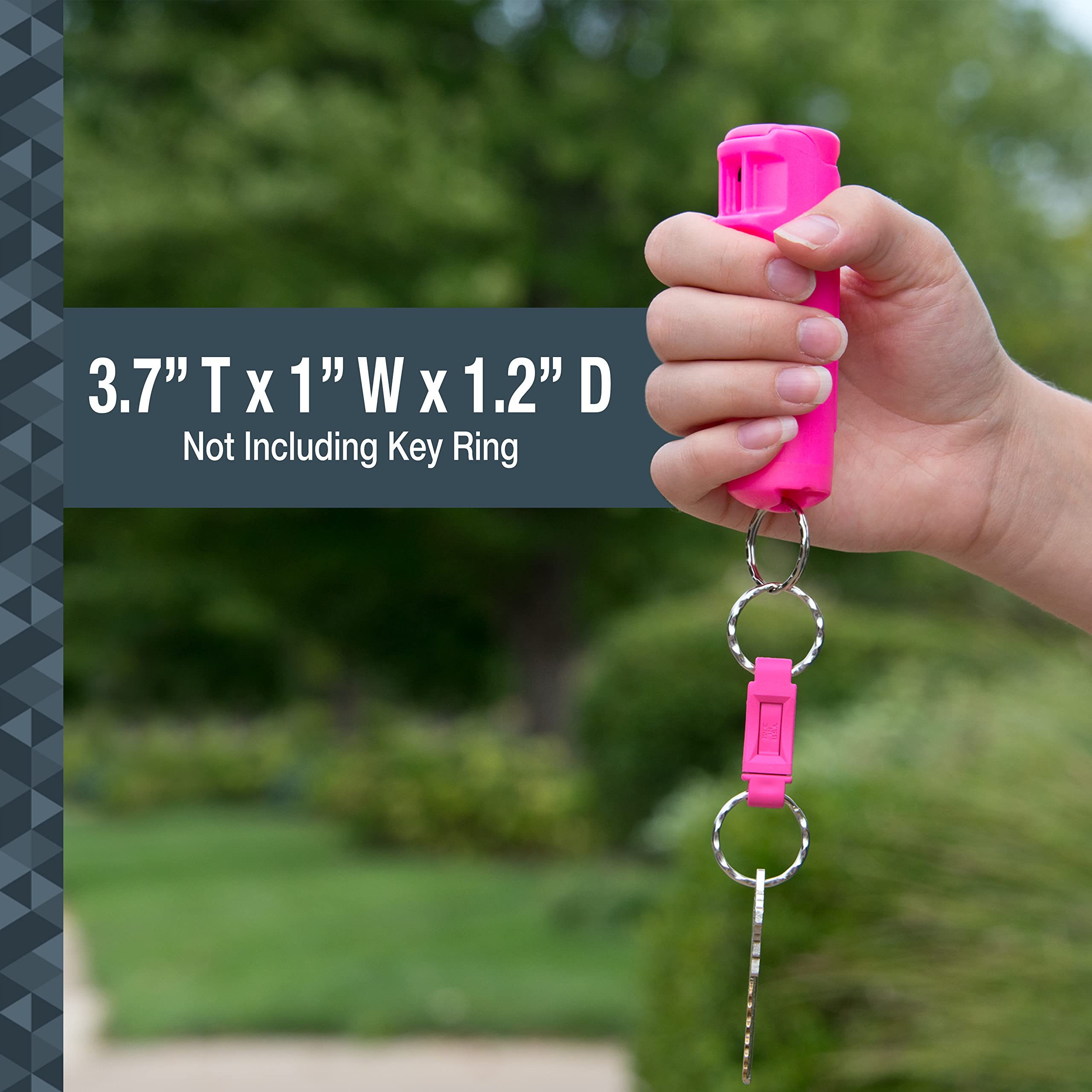SABRE 2-in-1 Pepper Gel with Detachable Safety Whistle Keychain, 3X longer spray time, 12-Foot, Whistle for Help and Can Be Heard Up to 750 Feet, UV Marking Dye, Ergonomic Finger Grip, Flip Top Safety