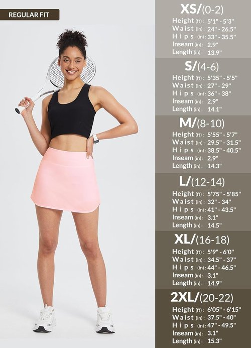 Baleaf Women's Pleated Tennis Skirt - High Waisted Golf Skorts with Pockets | Lightweight Athletic Wear