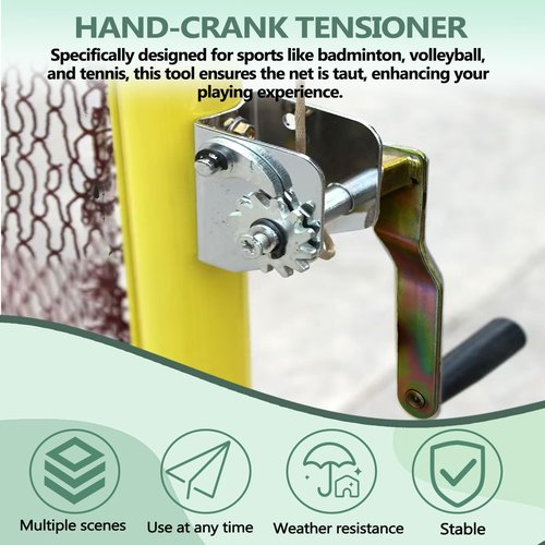 Xanadued Volleyball Net Crank, Hand Crank Tensioner for Tennis Pole Net, Badminton and Outdoor Volleyball
