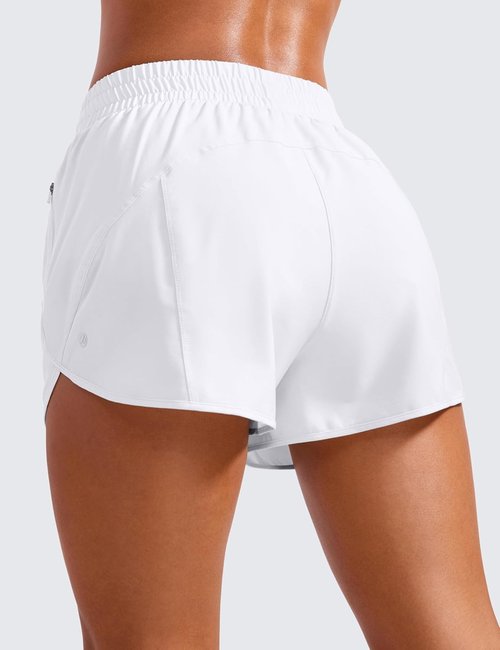 CRZ YOGA Dolphin Athletic Shorts - High Waisted Quick Dry for Running & Workouts | 3" Length
