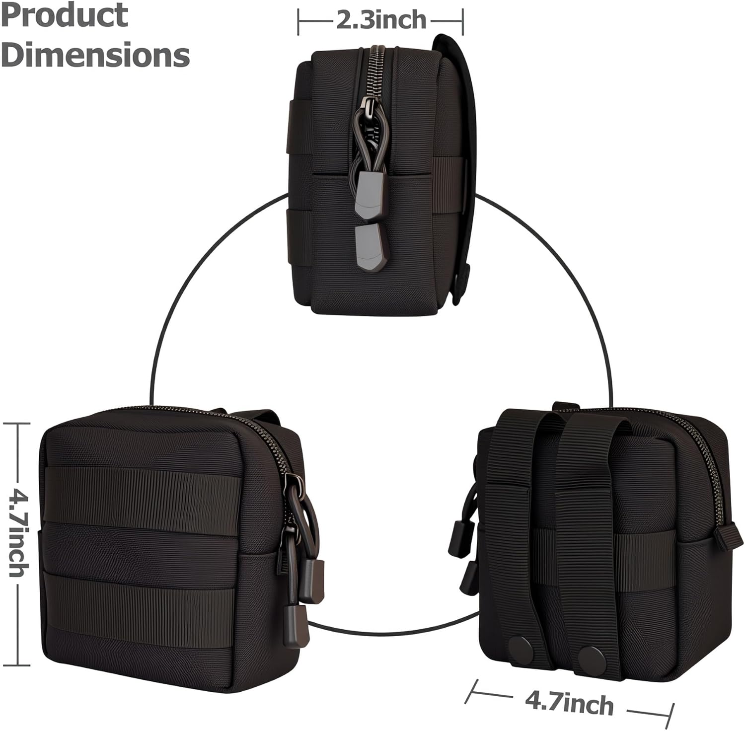 Skiennix Mini Tactical Molle Pouch - Compact Utility Tool Pouches | 2 Pack for Easy Organization