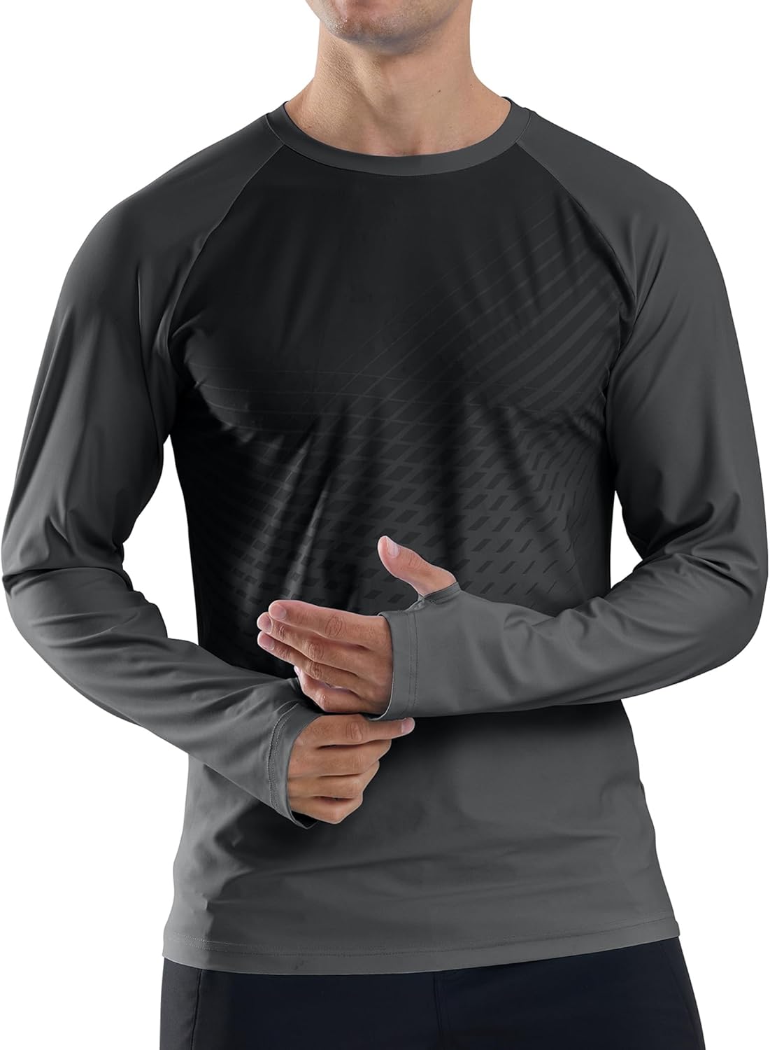 Skiennix Men's UPF 50+ Long Sleeve Rash Guard | Quick-Dry UV Protection Swim Shirt