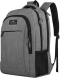MATEIN Travel Laptop Backpack - Anti-Theft Slim Design, Water-Resistant, Fits 15.6 Inch Laptops | Grey