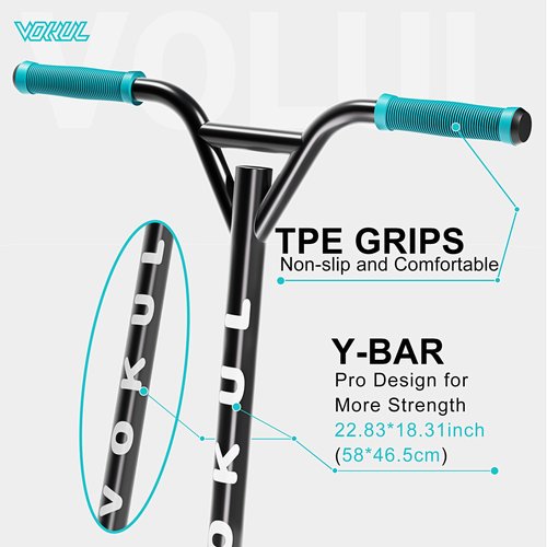 VOKUL Complete Pro Stunt Scooter for Kids, Boys Girls, Teens High Performance Trick Scooter for Skatepark Street – for Ages 6 and Up