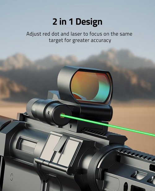 CVLIFE Red Dot Sight - 28x40mm Large Lens Reflex Optics with Laser & Pressure Pad Switch for Rifles