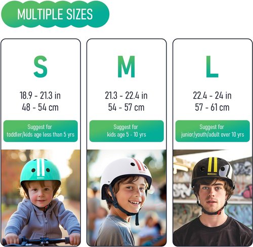 MOUNTALK Kids Bike Helmet - Adjustable Safety Gear for Ages 3-14 | Skateboard & Cycling Use