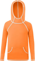 Skiennix Boys Rash Guard Hoodie - Long Sleeve Kids Swim Shirt with UPF 50+ Sun Protection | Pocket Included