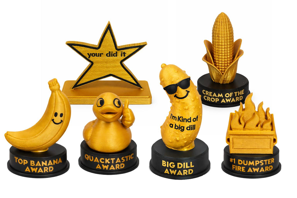 MunnyGrubbers - Combo Pack 6A - Funny Novelty Meme Award - Plastic Trophy for Gifts and Laughs - (Combo Pack 6A)