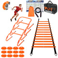 WHBDGP Agility Ladder,Speed Training Equipment Set-20ft Agility Ladder,12 Soccer Cones,4 Hurdles,Jump Rope,Running Resistance,Soccer Football Training Equipment with Carrying Bag for Kids Youth Adults