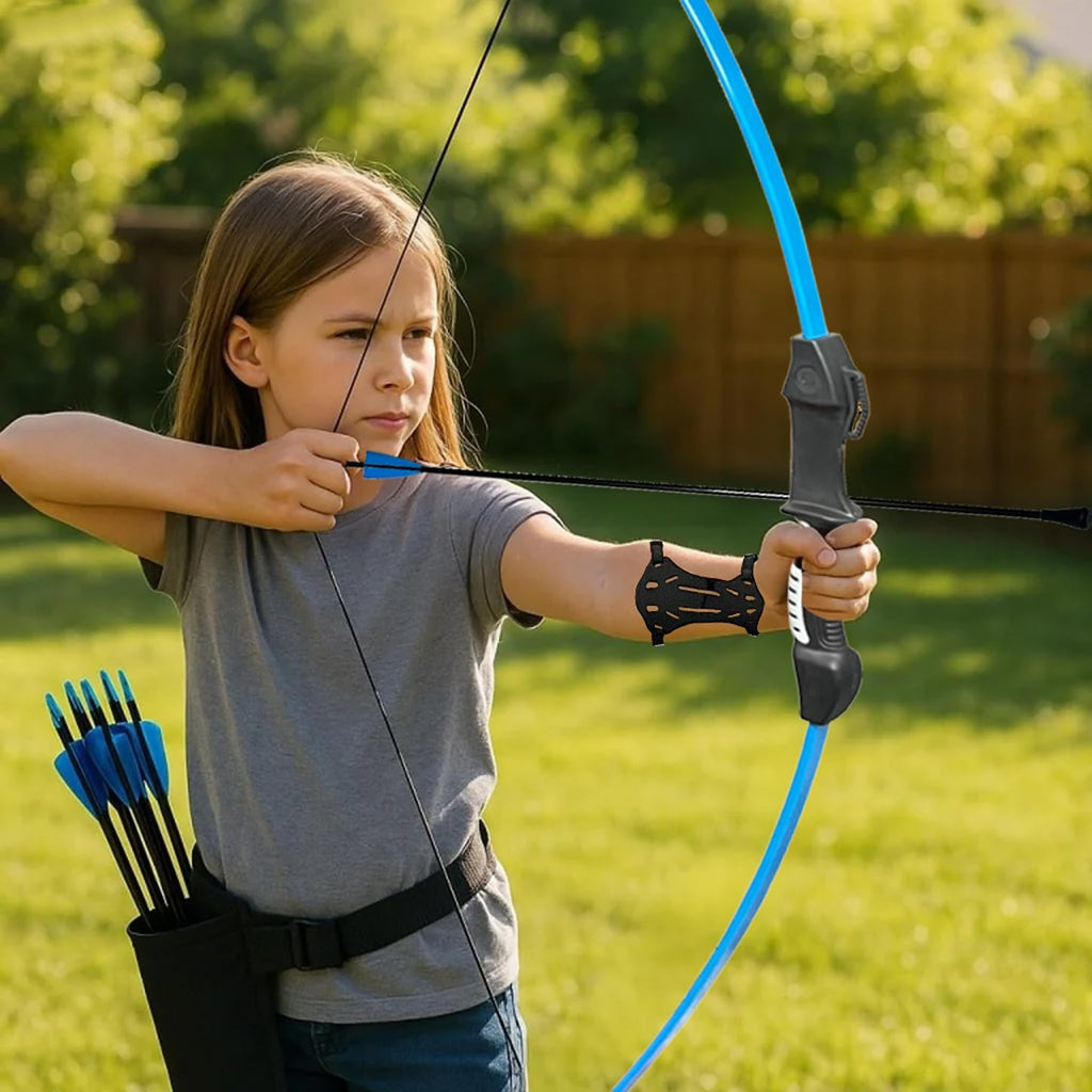 Skiennix 45" Youth Bow and Arrows Set - Beginner Recurve Archery Kit for Kids 8-12 | 9 Arrows & 4 Targets