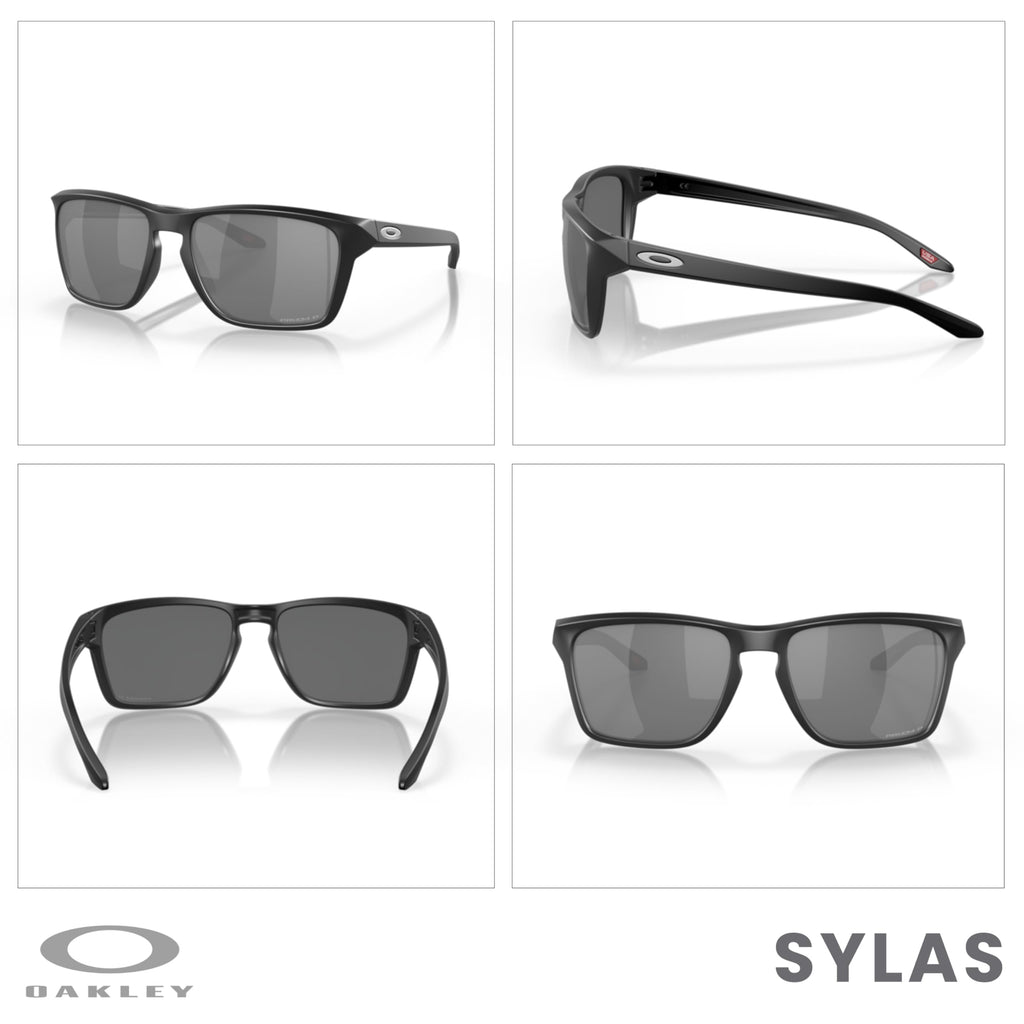 Oakley Sylas OO9448 Rectangle Sunglasses for Men+ Bundle Accessory Leash Kit, Microfiber Pouch