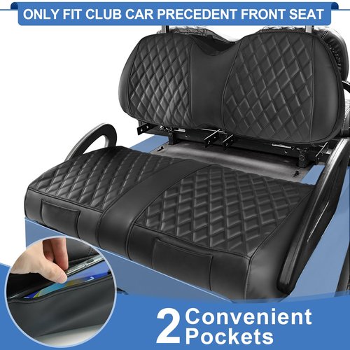 RIZINKART,Club Car Precedent Seat Covers Perfect Appearance,Breahtable Leather,Durable Quality,Easy Installation,Economical Way to Upgrade Your Front Golf Cart Seat Covers Club Car