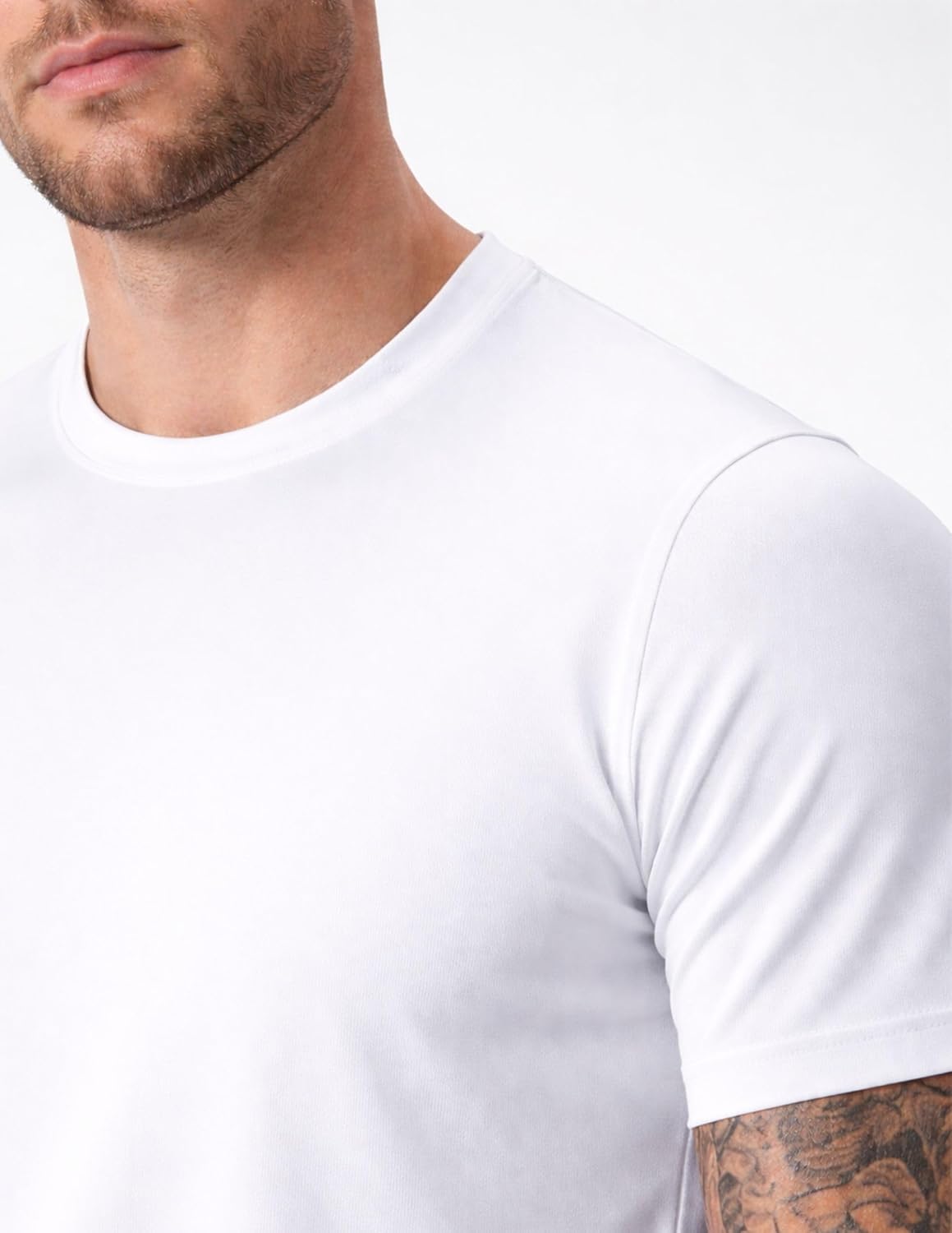 Skiennix Men's Active Quick Dry Crew Neck T-Shirts - 5 Pack Athletic Workout Tees