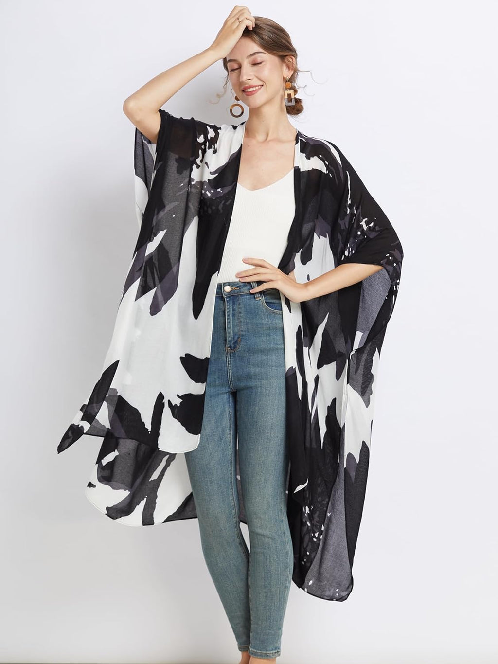 Skiennix Lightweight Boho Kimono - Casual Swimsuit Cover-Up for Women | Perfect for Summer
