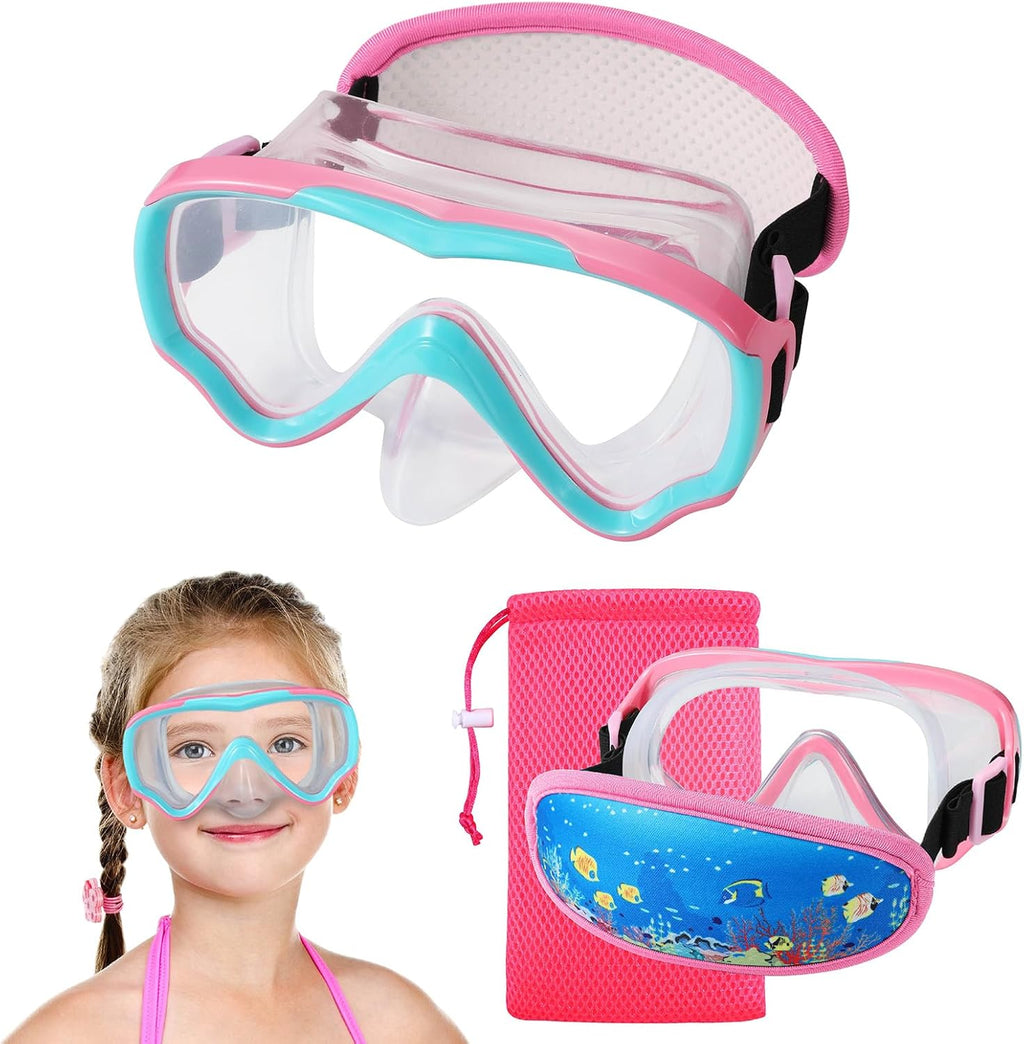 Skiennix Swim Goggles for Kids 6-14 | No Tangle Strap & Nose Cover for Youth Diving