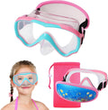 Skiennix Swim Goggles for Kids 6-14 | No Tangle Strap & Nose Cover for Youth Diving