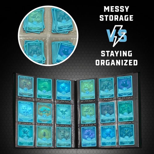 CardGuard Trading Card Binder Pro-Folio - Durable 9 Pocket Album for Pokémon, YuGiOh, MTG & Sports Cards - Black