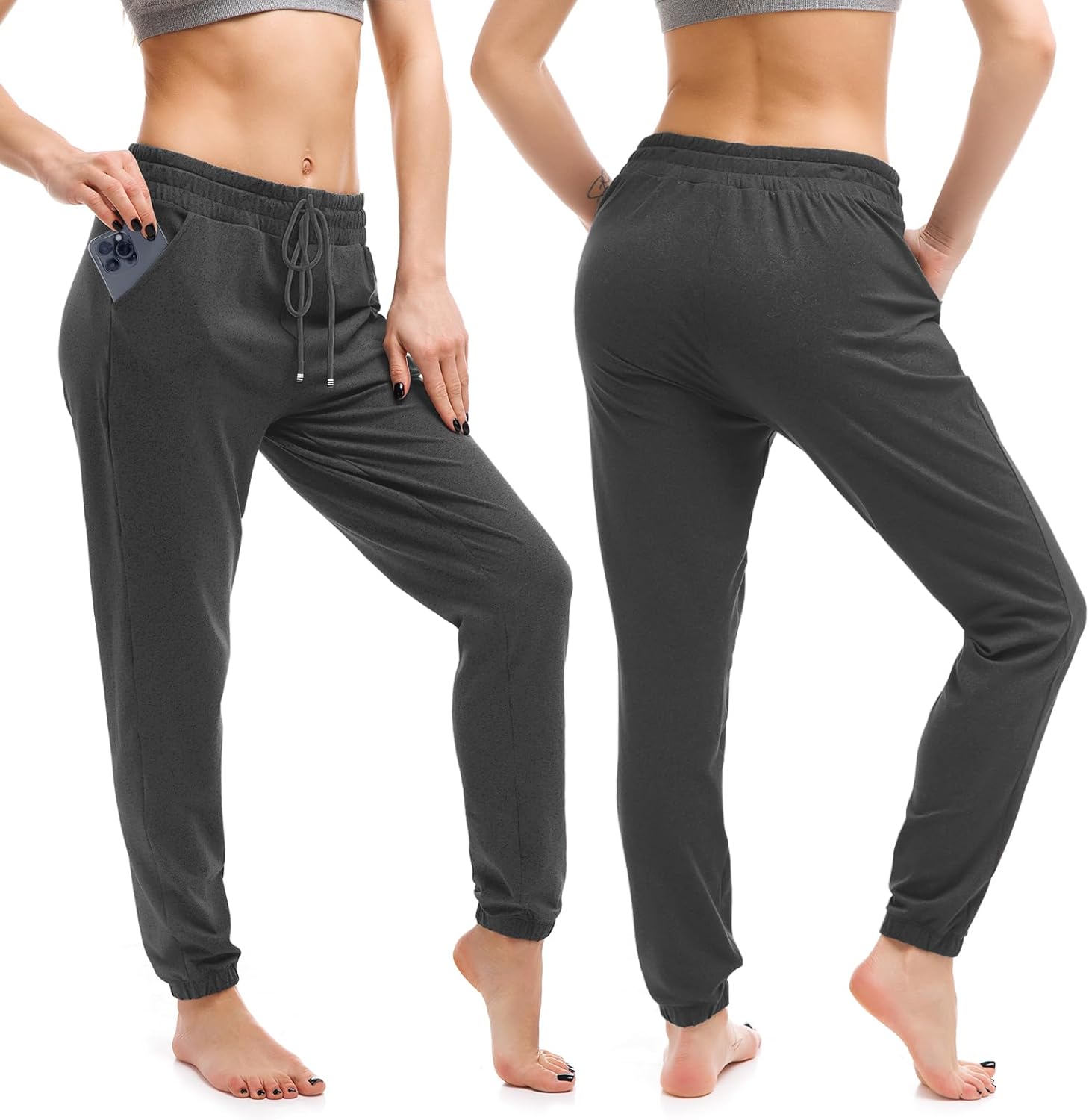 Walifrey Women's Joggers - Comfortable Sweatpants with Pockets for Lounging & Workout