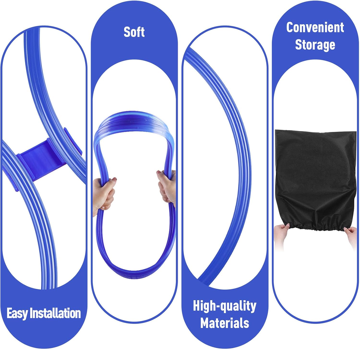 Shappy Agility Rings - 50 Pcs 15-Inch Training Hoops with Storage Bags for Sports & Gymnastics