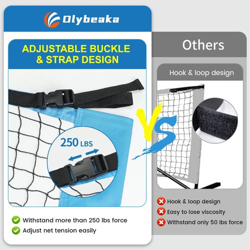 Olybeaka Pickleball Replacement Net 22ft x 3ft for Indoor or Outdoor Fits for Most Free-Standing Pickle Ball Frame, Pickleball Net Only