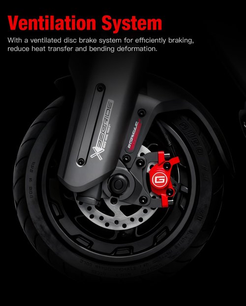 stio 120mm Scooter Brake Disc Rotor Pad 6 Holes Rounded compatible with Segway Ninebot KickScooter ZT3 Pro/MAX G3 Brake Parts 2PCS