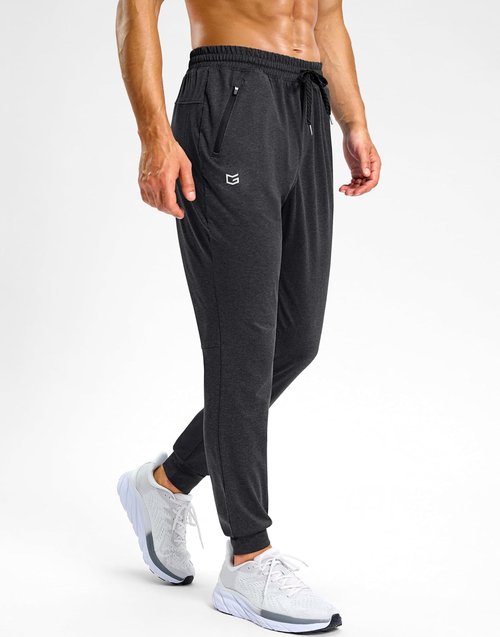 G Gradual Men's Sweatpants - Quick Dry Tapered Joggers with Zipper Pockets for Athletic Workouts