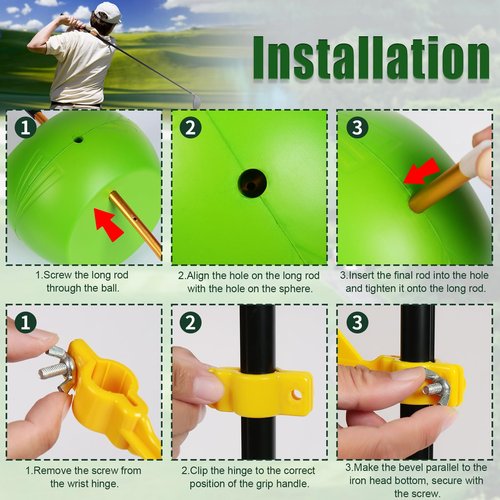 HRYOML The Connector Golf Training Aid - 2 Pcs Golf Swing Trainer Aid for Posture Correction Practice, Suitable for Golfers of All Levels Looking (The Connector Golf Training Aid) (2)