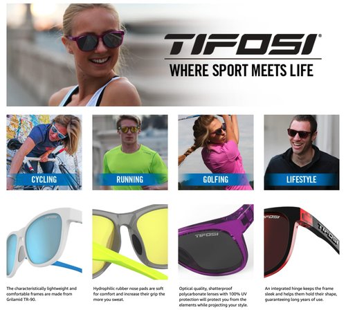 Tifosi Optics Swank Sunglasses (Crystal Brown-Onyx/Brown Gradient Lens)