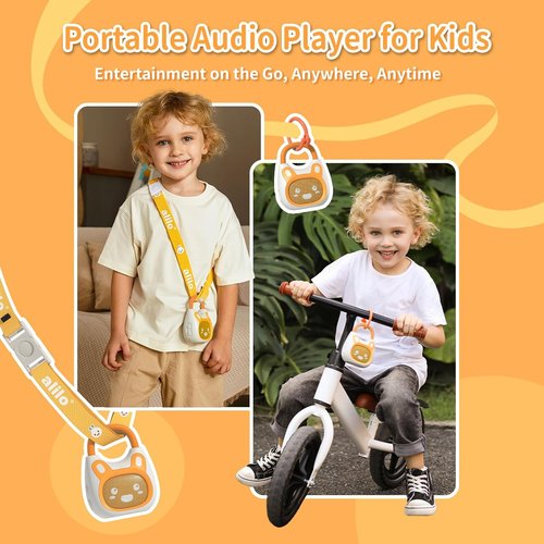 Alilo Pocket Bunny Portable Kids Music Player - High Fidelity Sound | 120+ Stories, Lullabies & Bluetooth Speaker