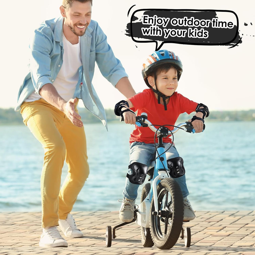 BOSONER Kids Knee & Elbow Pad Set - Protective Gear for Roller Skating, BMX, and Scooter Riding