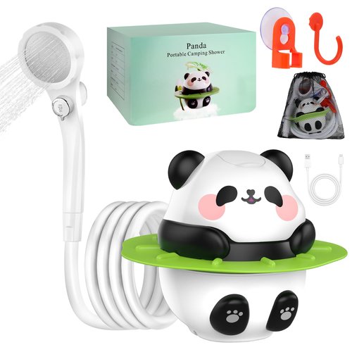 Barong Yekhna Portable Shower for Camping, 10500mAh Rechargeable Outdoor Shower with 3 Spray Modes, IPX7 Waterproof Camping Shower Pump for Hiking, Travel, Pet Bath, Car Washing