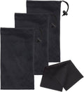 Mamlyn Microfiber Sunglasses Pouch - Premium Quality With Spring Fastener | Ideal For Travel